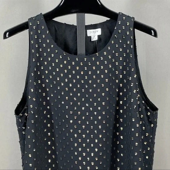 NEW! J CREW BLACK & GOLD DOT BLOUSE TOP! WOMENS SMALL! - Picture 2 of 5